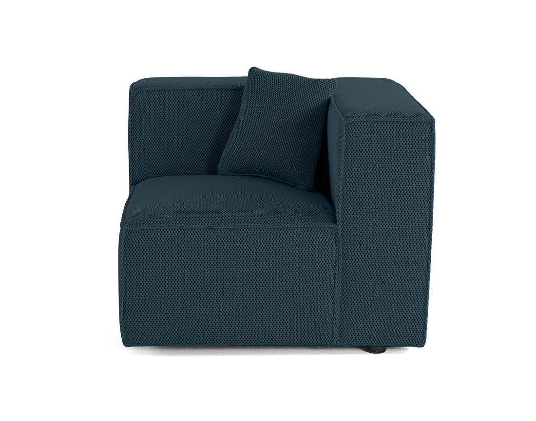 Module d'assise droit en tissu mailles 3D Arty