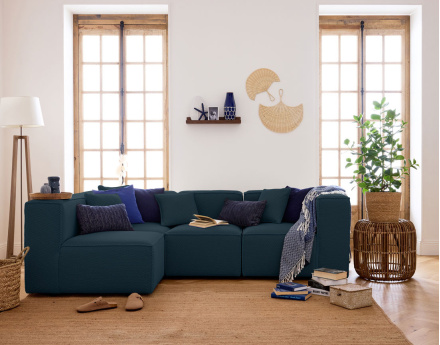 Module d'assise droit en tissu mailles 3D Arty