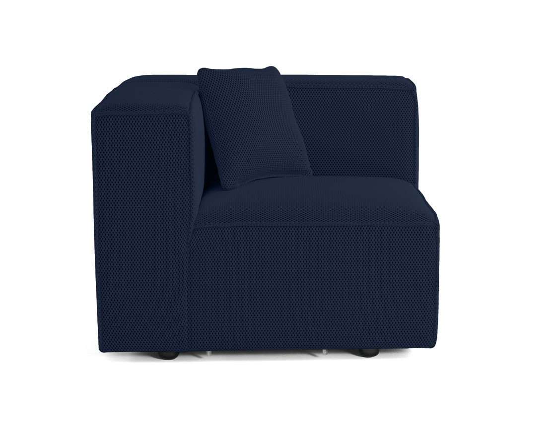 Module d'assise droit en tissu mailles 3D Arty