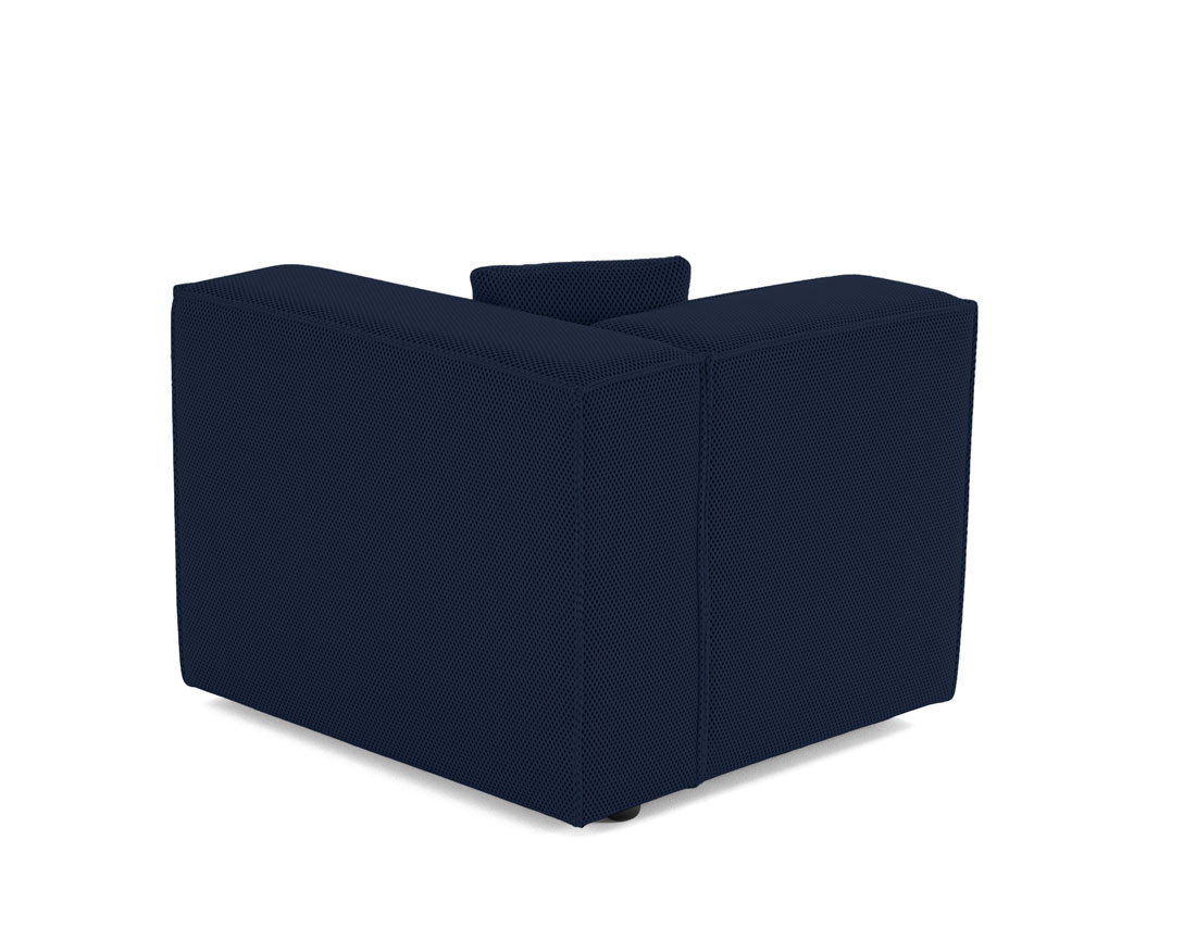 Module d'assise droit en tissu mailles 3D Arty