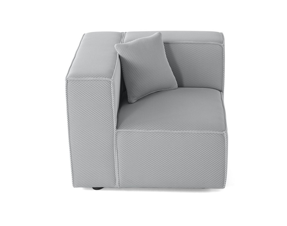 Module d'assise gauche en tissu mailles 3D Arty