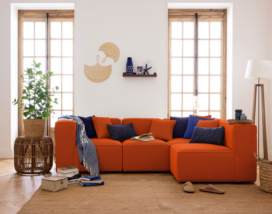 Module d'assise gauche en tissu mailles 3D Arty