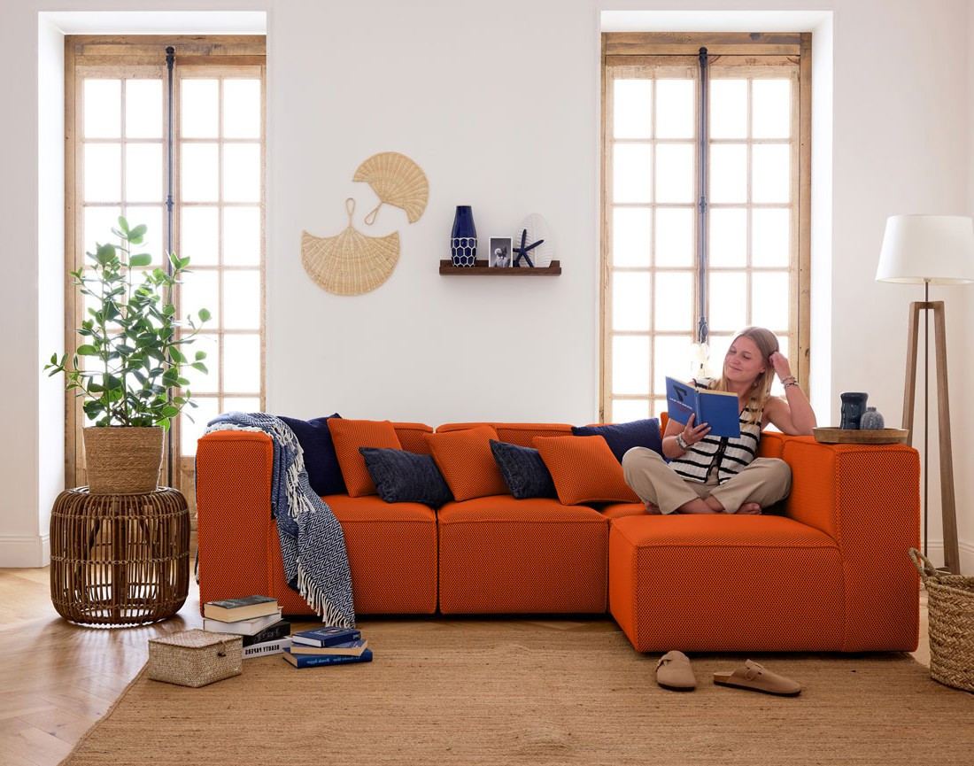 Module d'assise gauche en tissu mailles 3D Arty