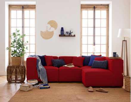 Module d'assise gauche en tissu mailles 3D Arty