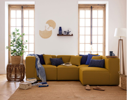 Module d'assise gauche en tissu mailles 3D Arty