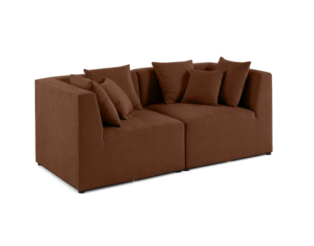 Canapé modulable 2 places en tissu Amalfi