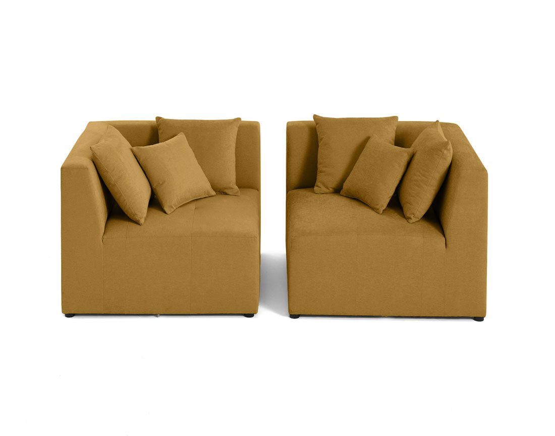 Canapé modulable 2 places en tissu Amalfi