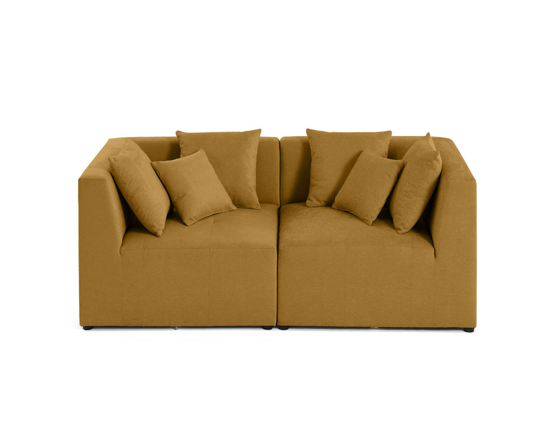 Canapé modulable 2 places en tissu Amalfi