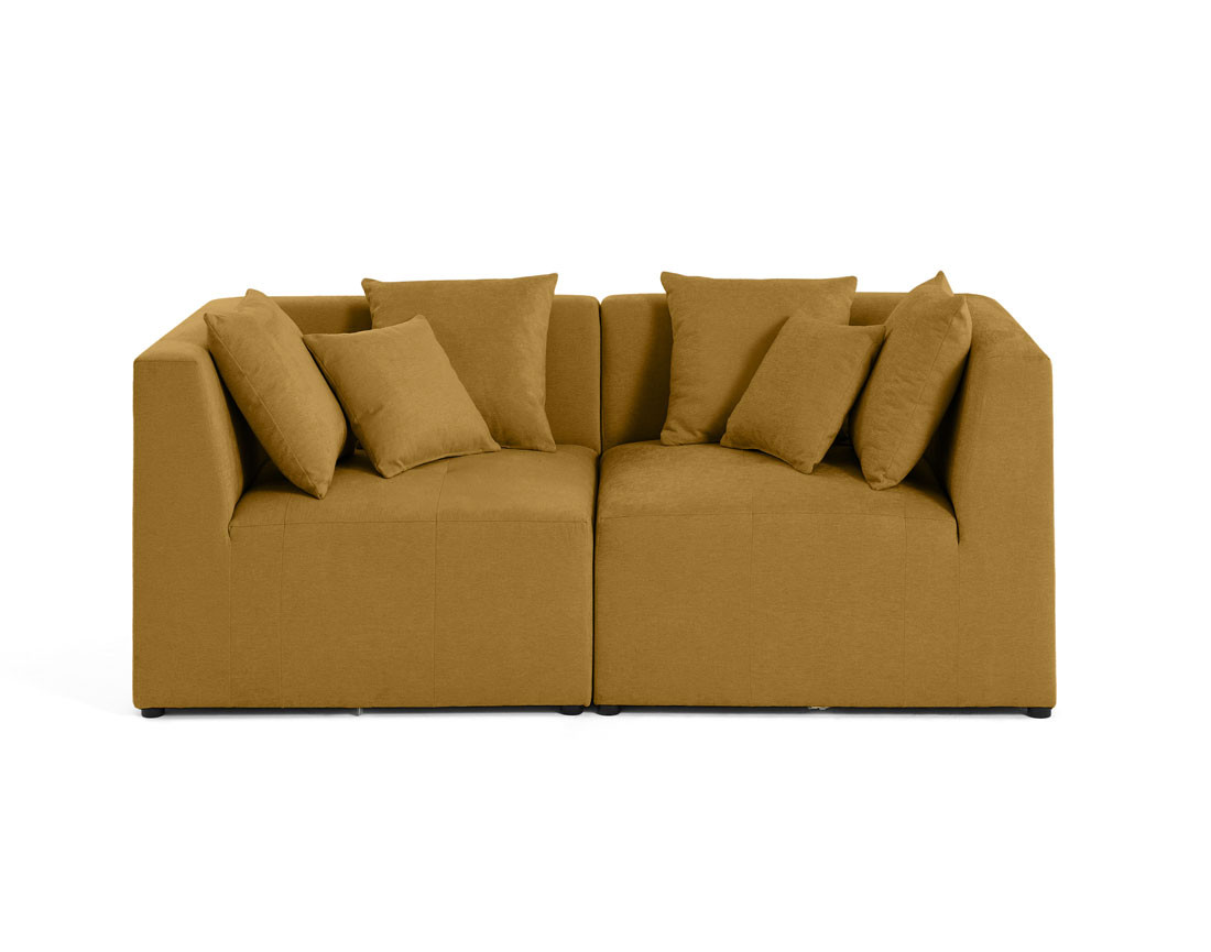 Canapé modulable 2 places en tissu Amalfi