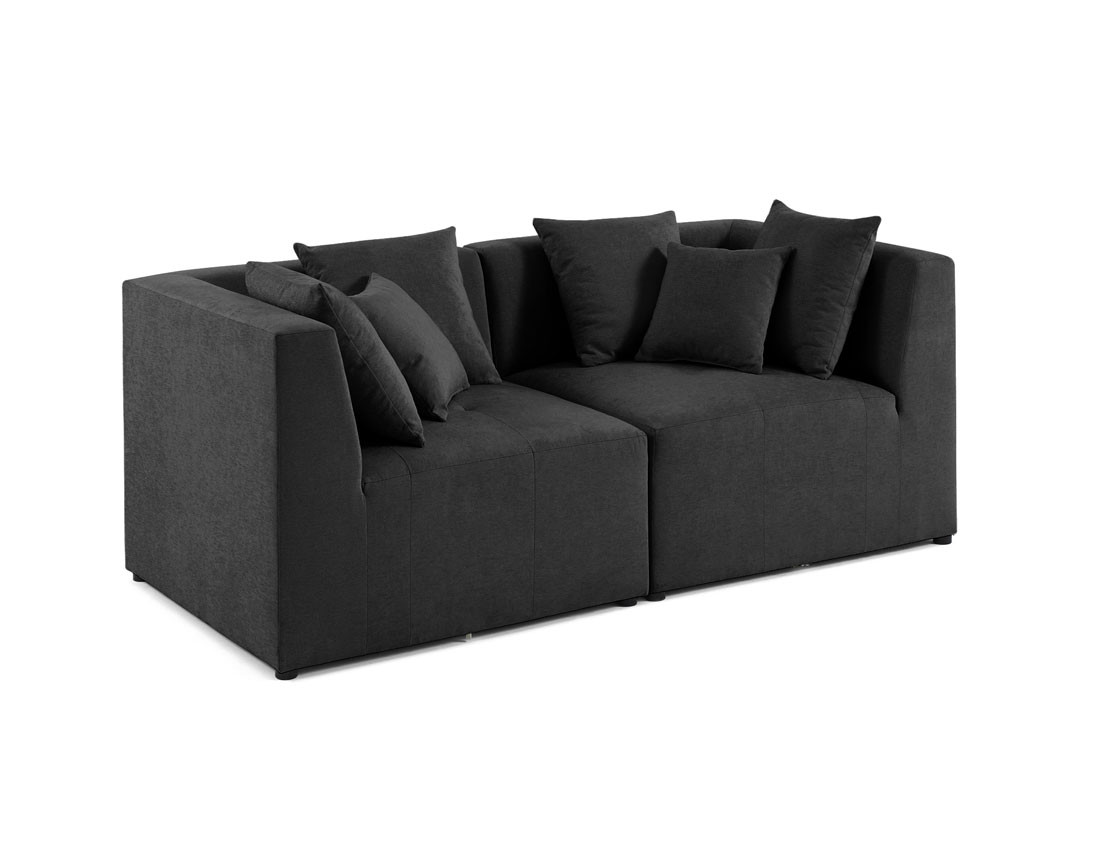 Canapé modulable 2 places en tissu Amalfi