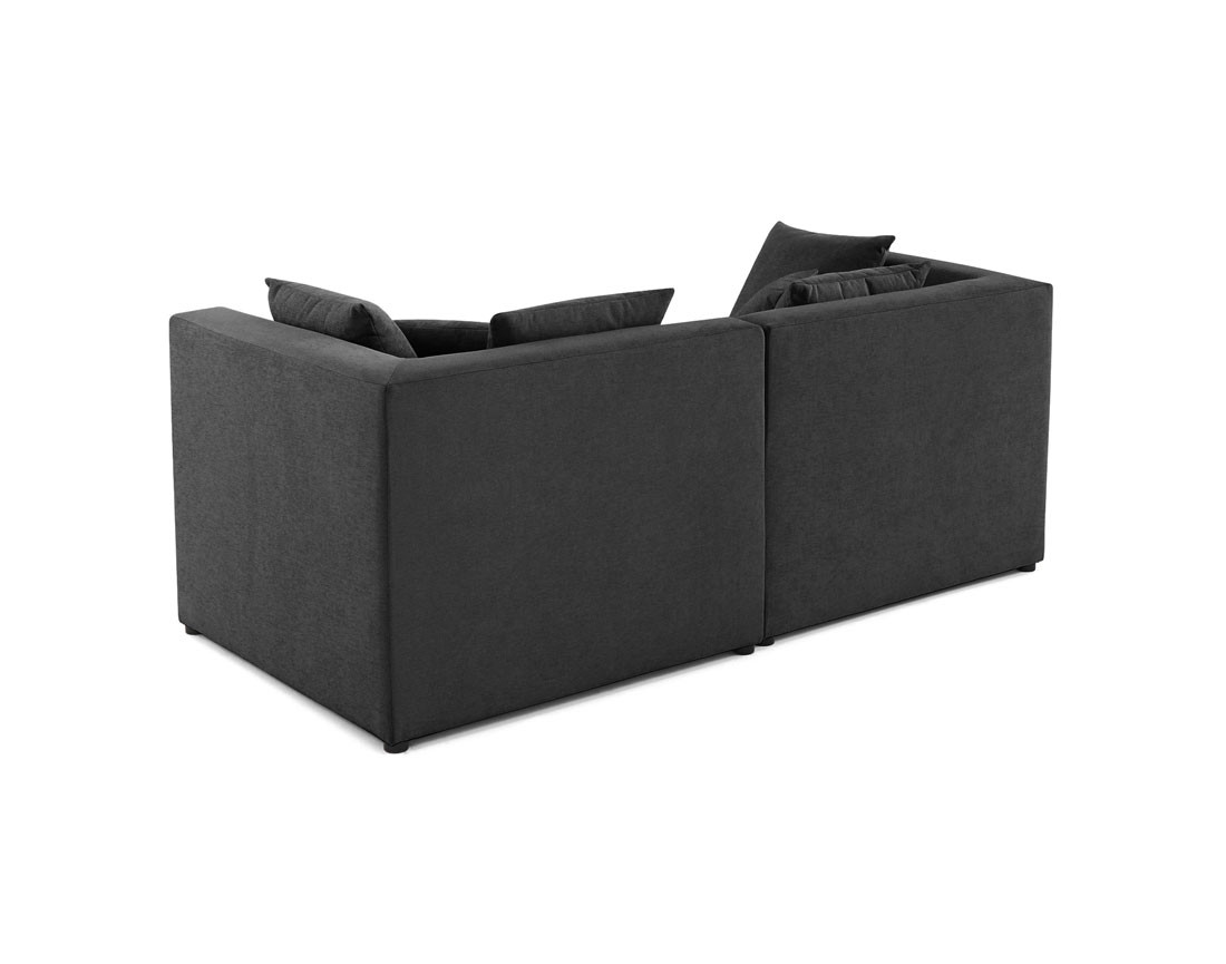 Canapé modulable 2 places en tissu Amalfi