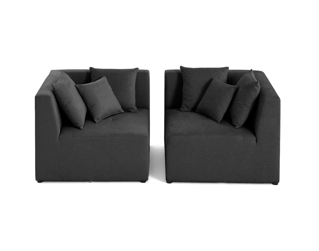 Canapé modulable 2 places en tissu Amalfi