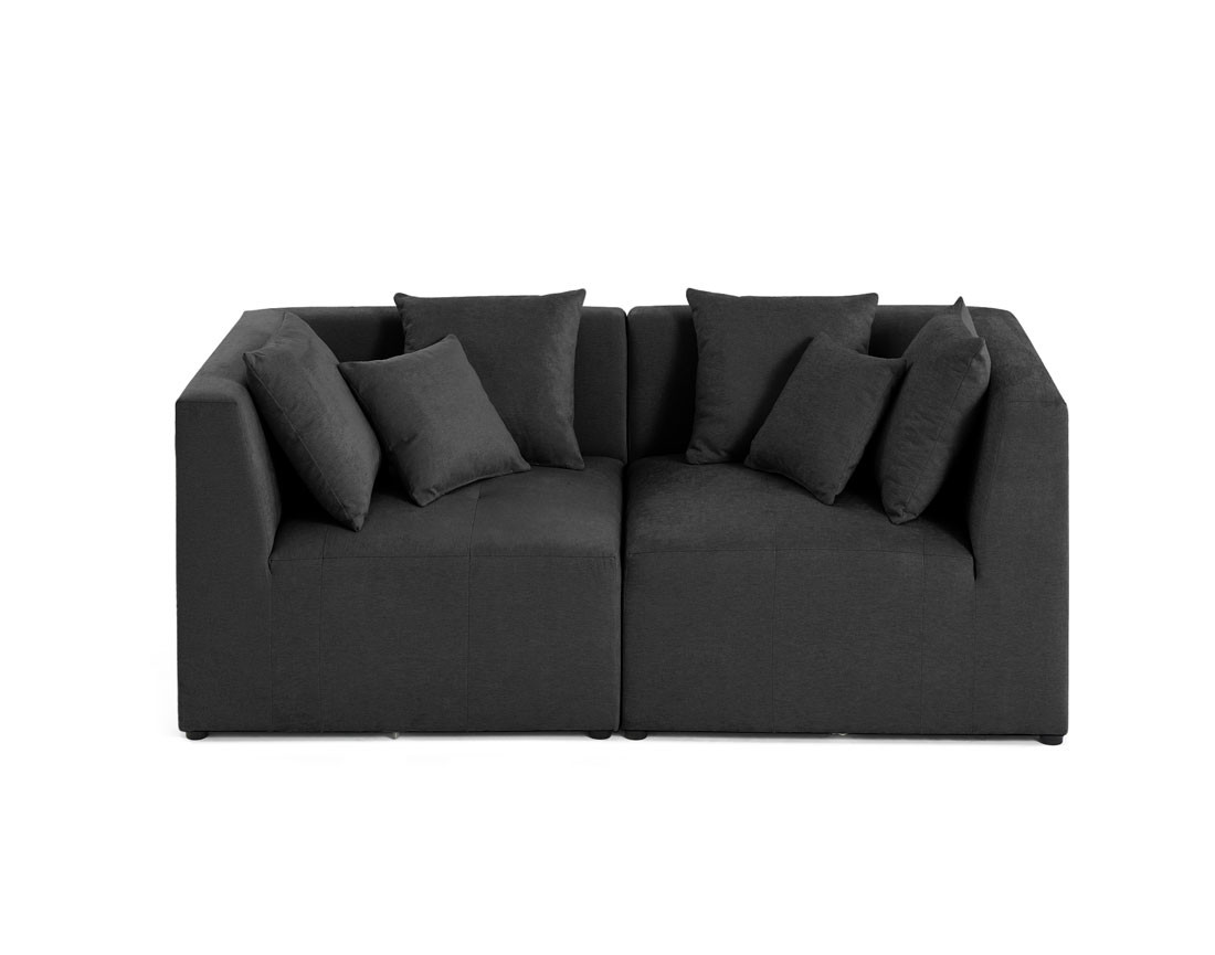 Canapé modulable 2 places en tissu Amalfi