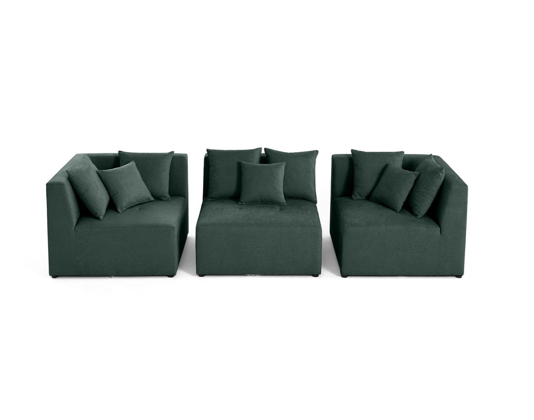 Canapé modulable 3 places en tissu Amalfi