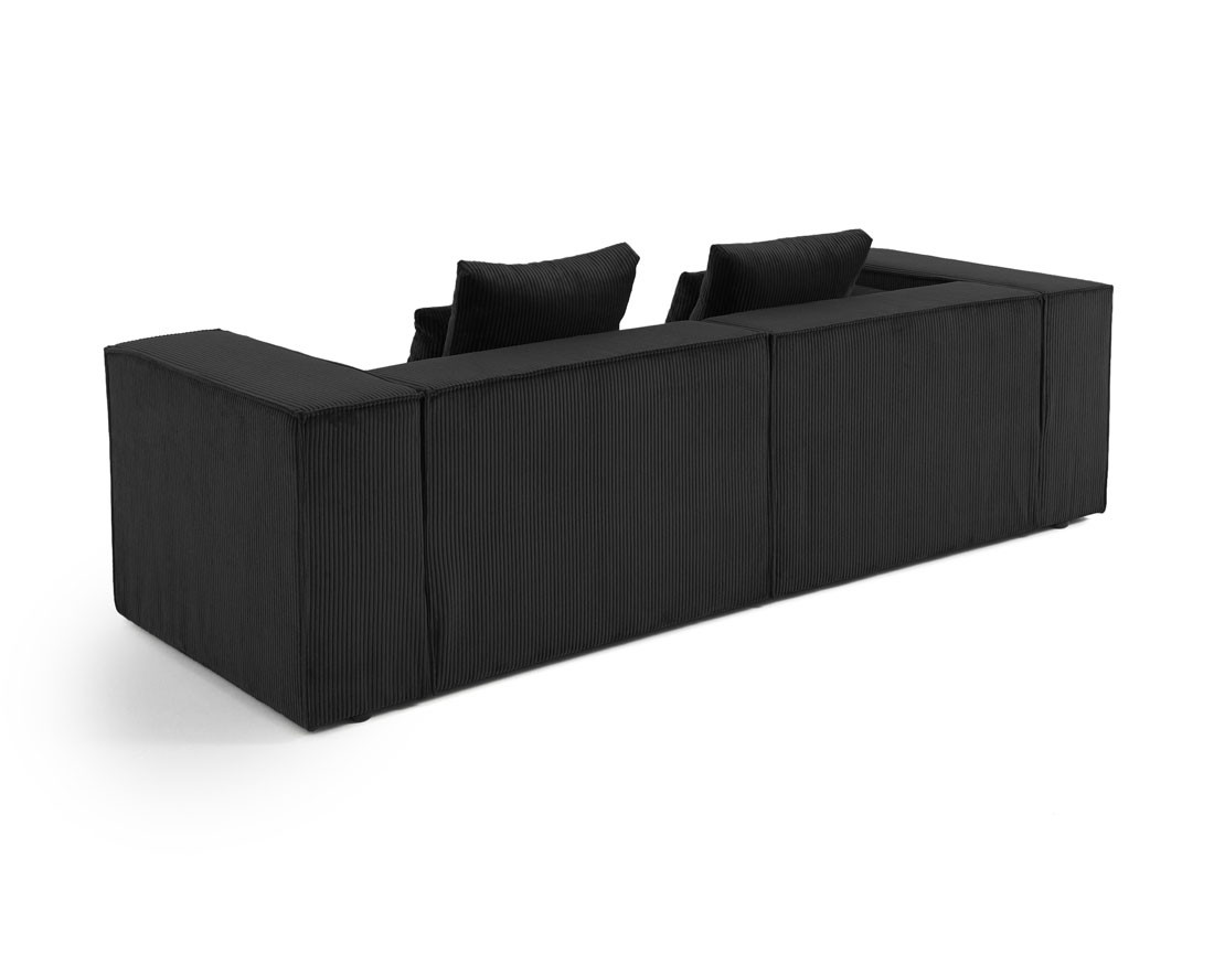 Canapé modulable droit 2 places en velours côtelé Colombine