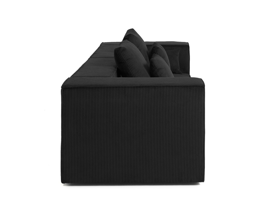 Canapé modulable droit 2 places en velours côtelé Colombine