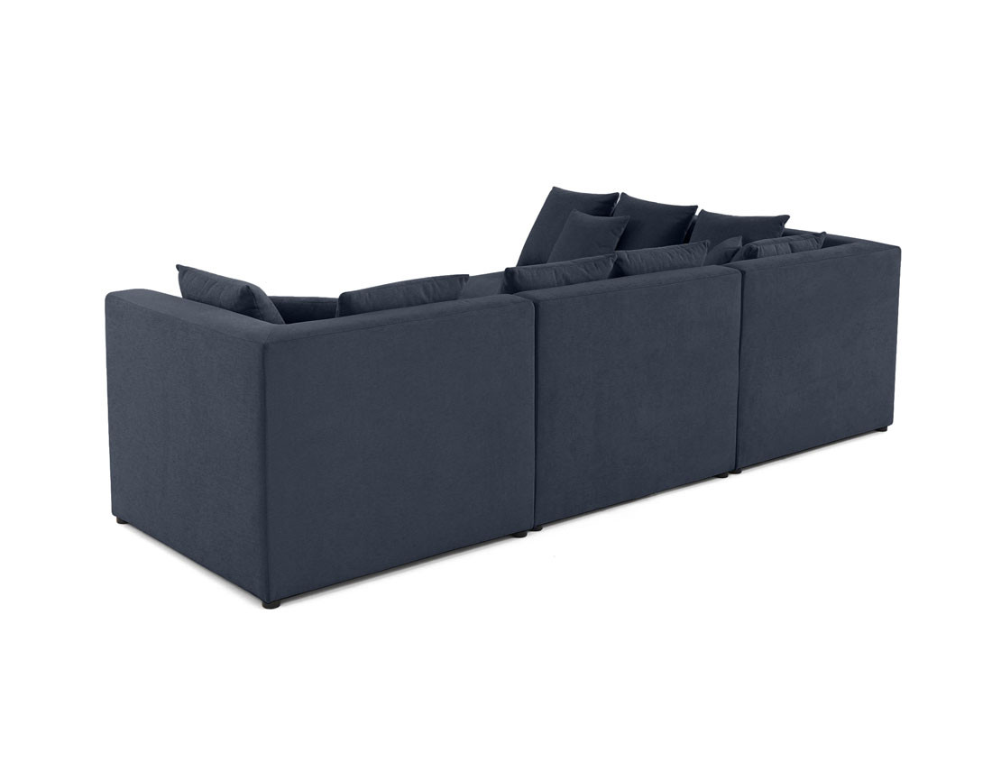 Canapé modulable d'angle réversible 4 places en tissu Amalfi