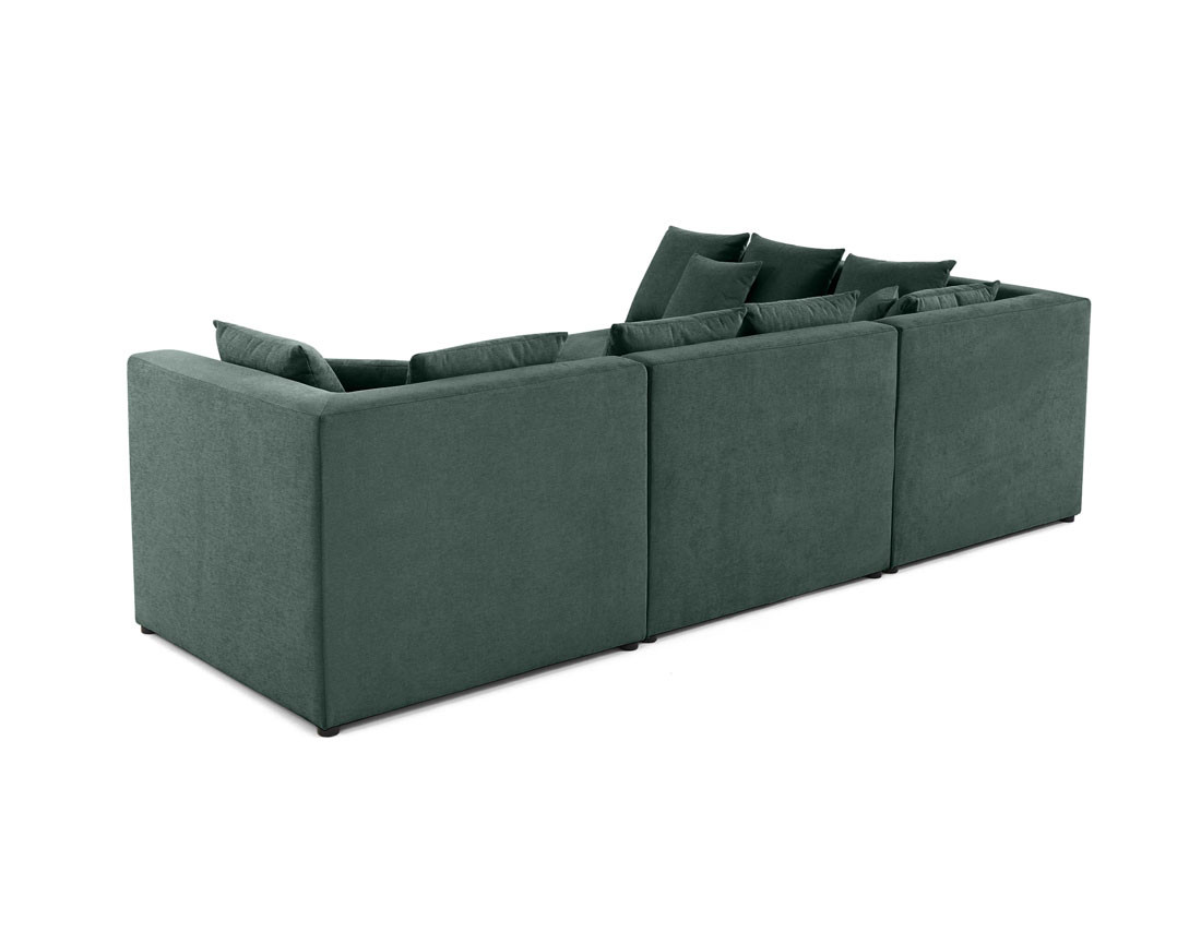 Canapé modulable d'angle réversible 4 places en tissu Amalfi