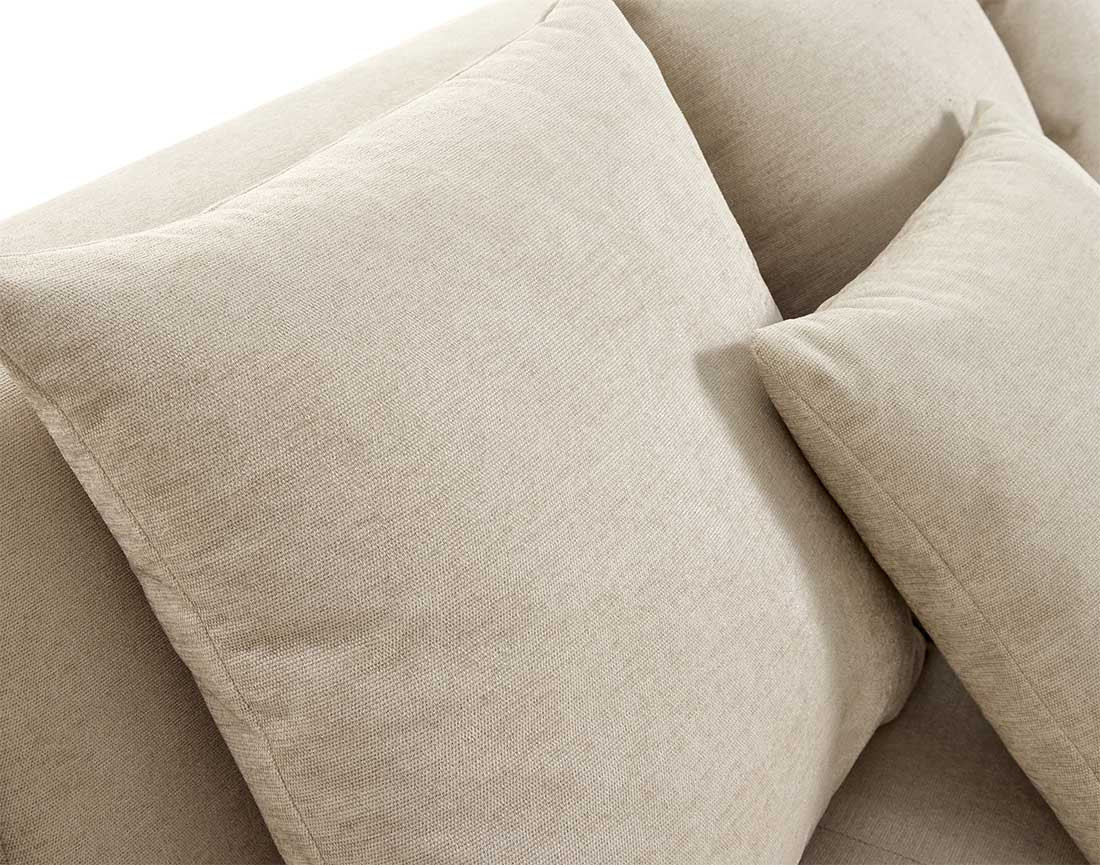Canapé modulable d'angle réversible 5 places en tissu Amalfi