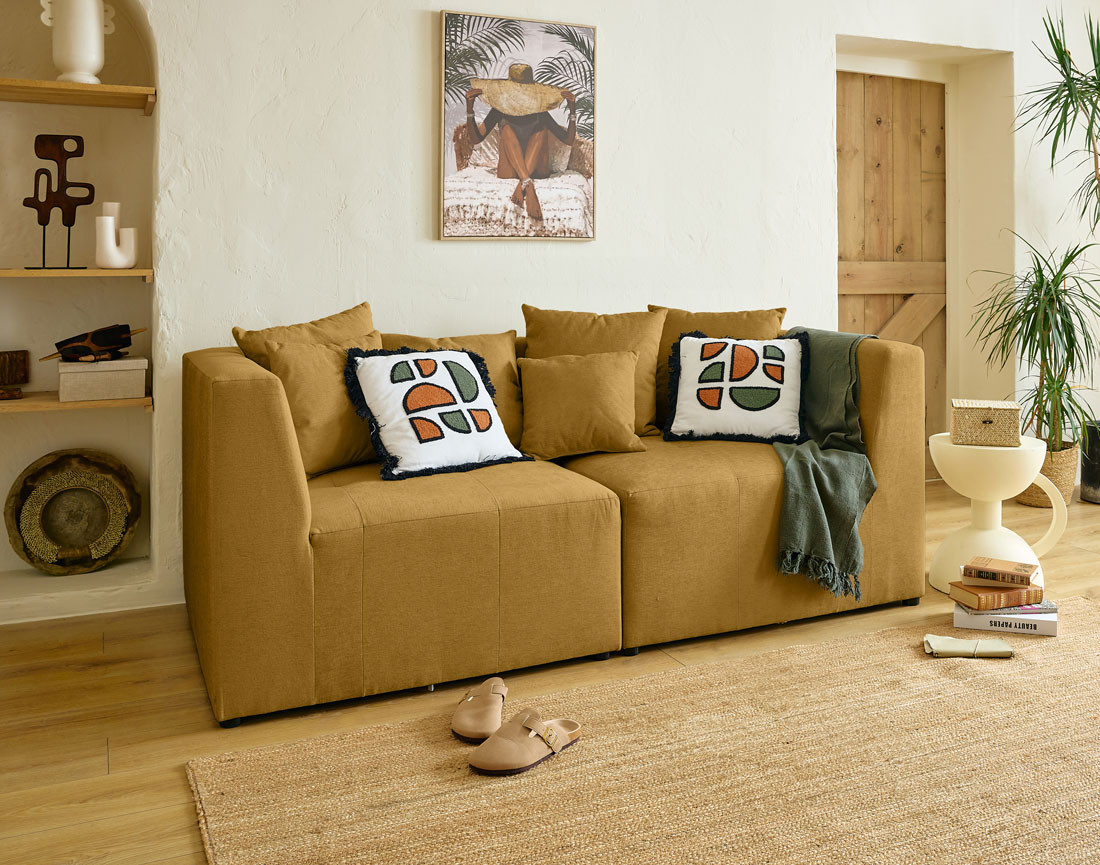 Module d'angle réversible en tissu Amalfi