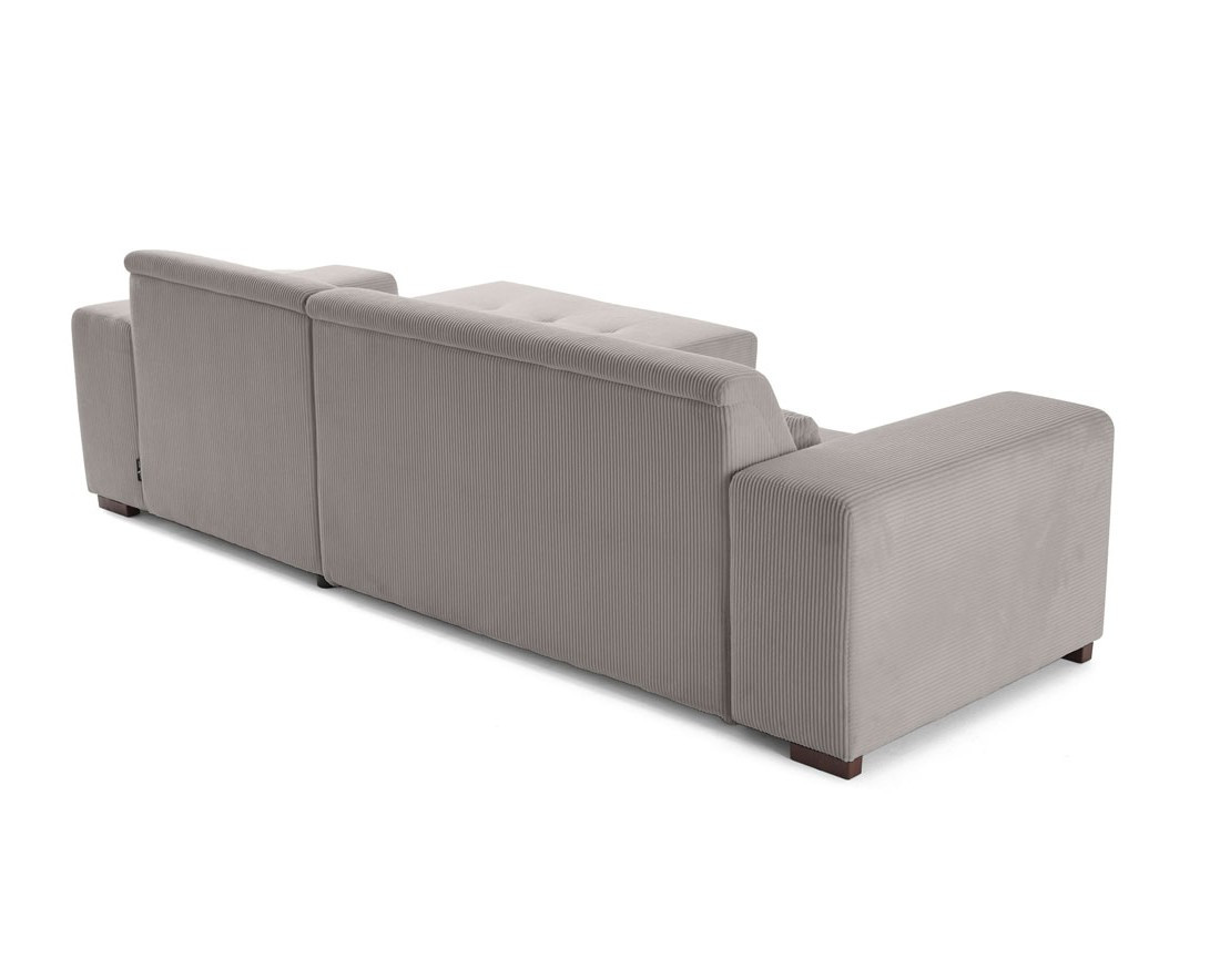 Canapé d'angle convertible Vermont 4 places avec coffre - angle droit