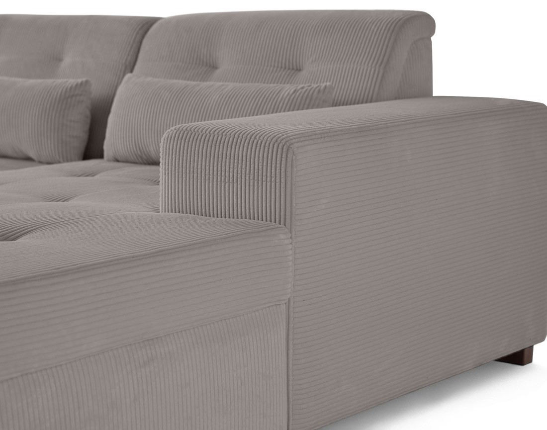 Canapé d'angle convertible Vermont 4 places avec coffre - angle droit