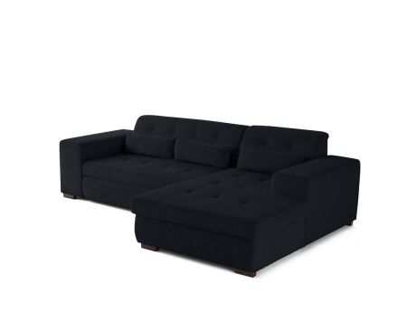 Canapé d'angle convertible Vermont 4 places avec coffre - angle droit