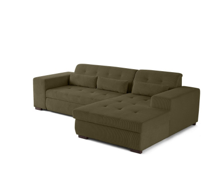 Canapé d'angle convertible Vermont 4 places avec coffre - angle droit