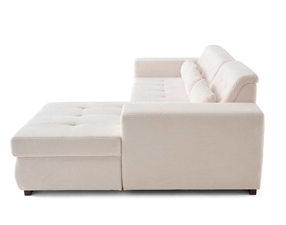 Canapé d'angle convertible Vermont 4 places avec coffre - angle droit