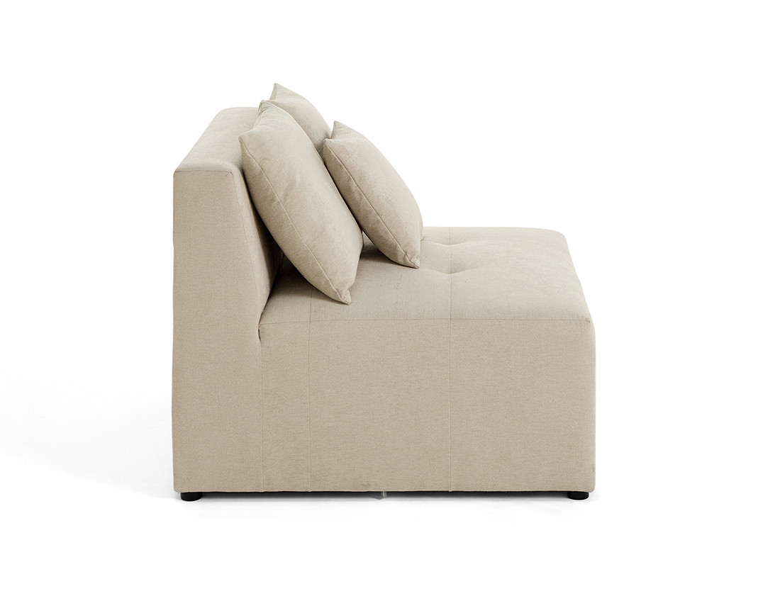 Module d'assise sans accoudoirs 1 place en tissu Amalfi