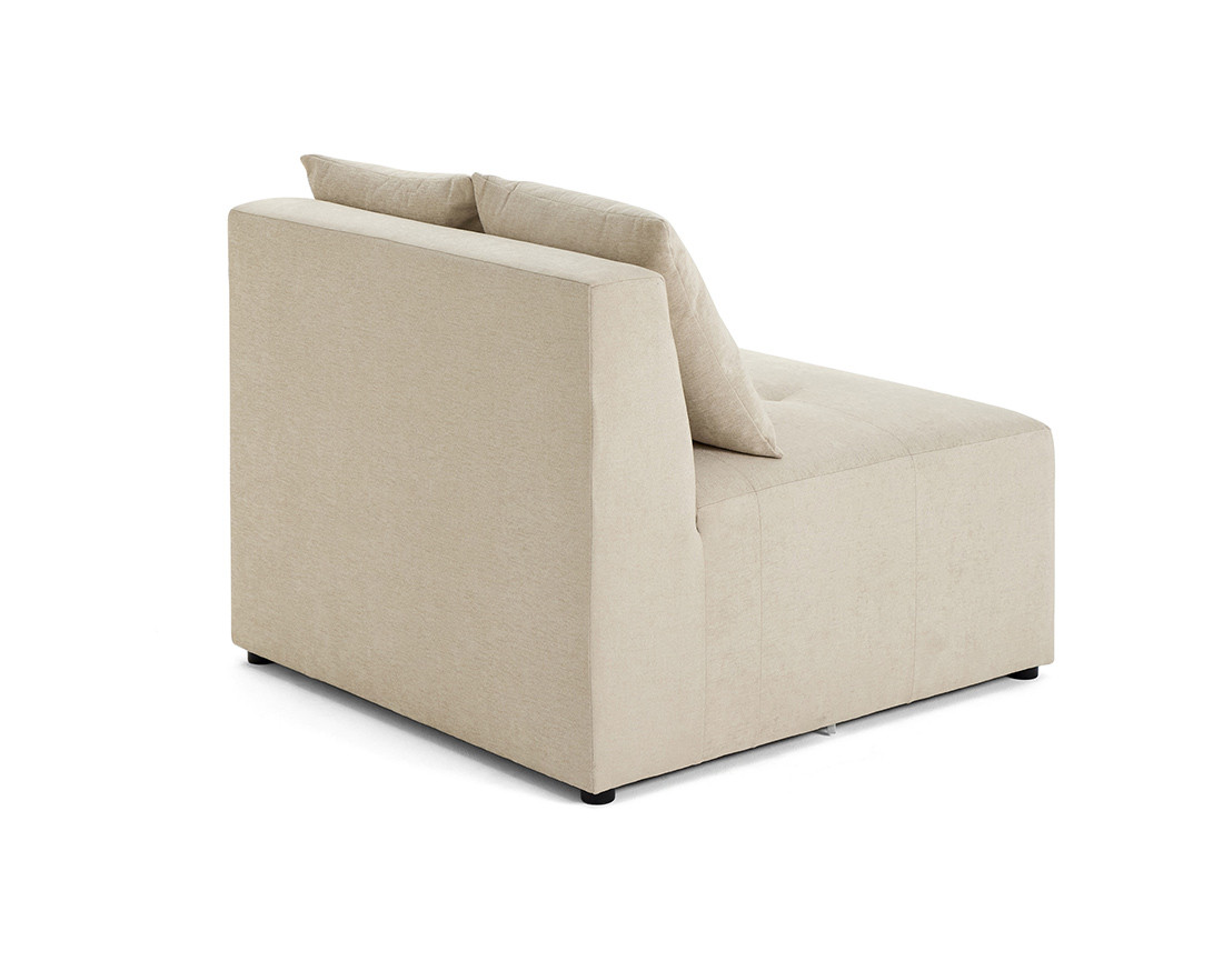 Module d'assise sans accoudoirs 1 place en tissu Amalfi