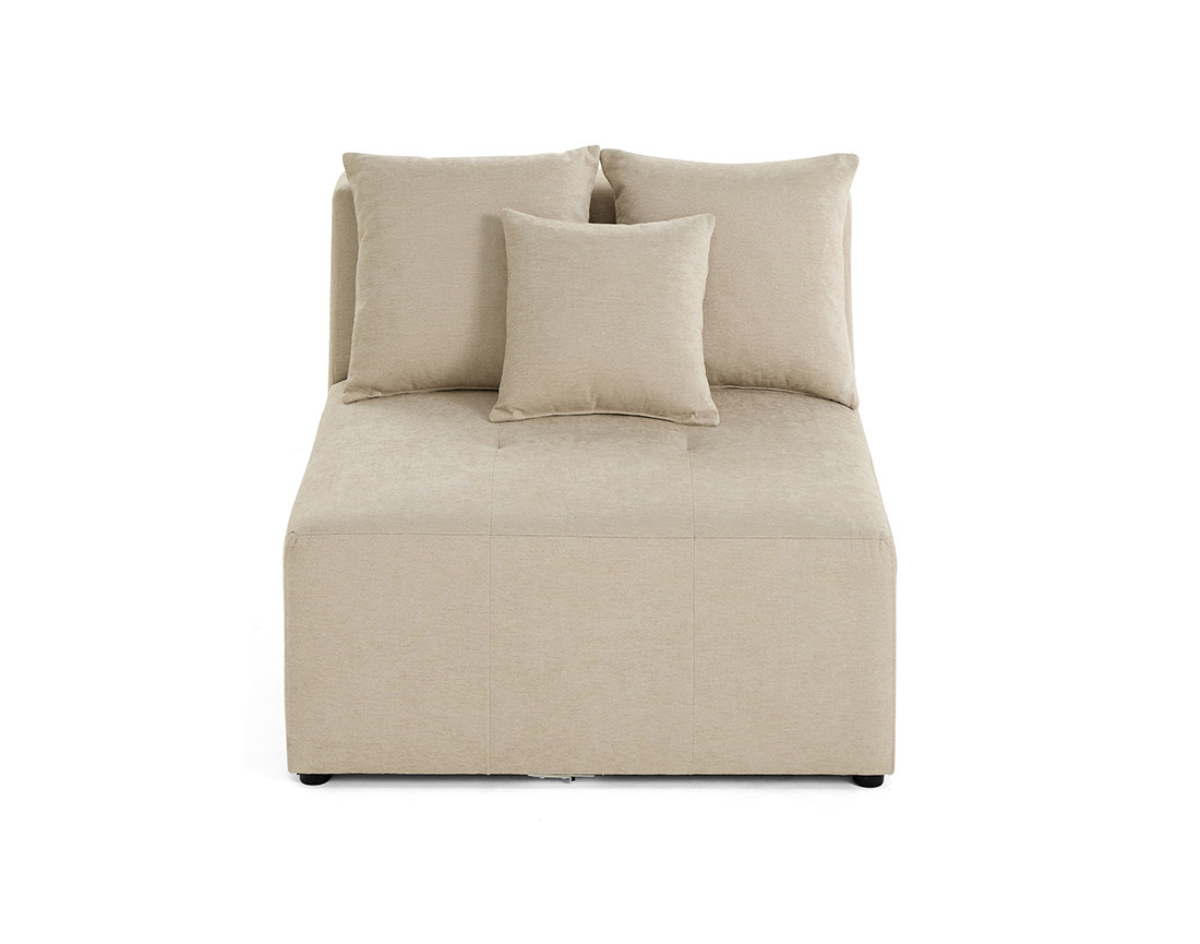 Module d'assise sans accoudoirs 1 place en tissu Amalfi