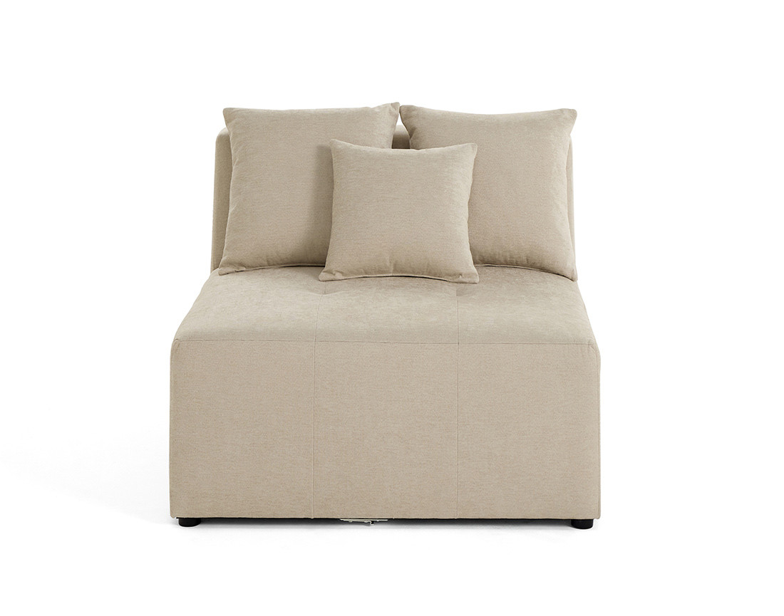 Module d'assise sans accoudoirs 1 place en tissu Amalfi