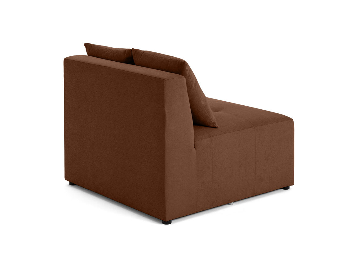 Module d'assise sans accoudoirs 1 place en tissu Amalfi