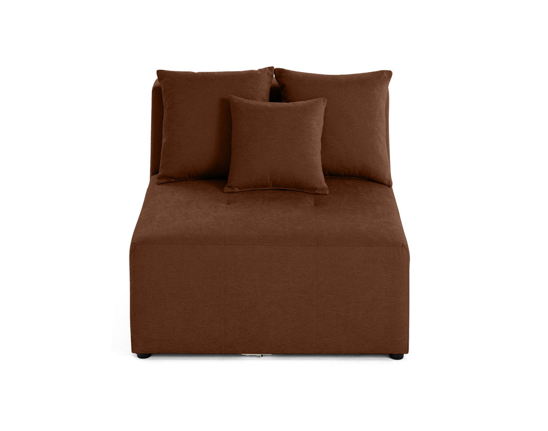 Module d'assise sans accoudoirs 1 place en tissu Amalfi