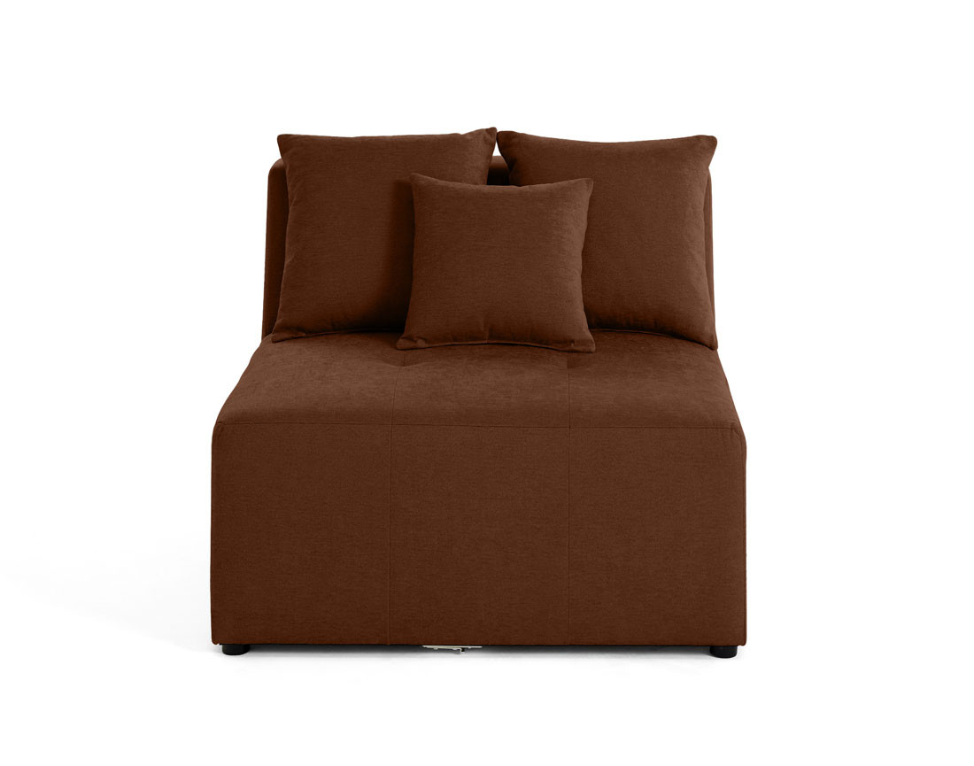 Module d'assise sans accoudoirs 1 place en tissu Amalfi