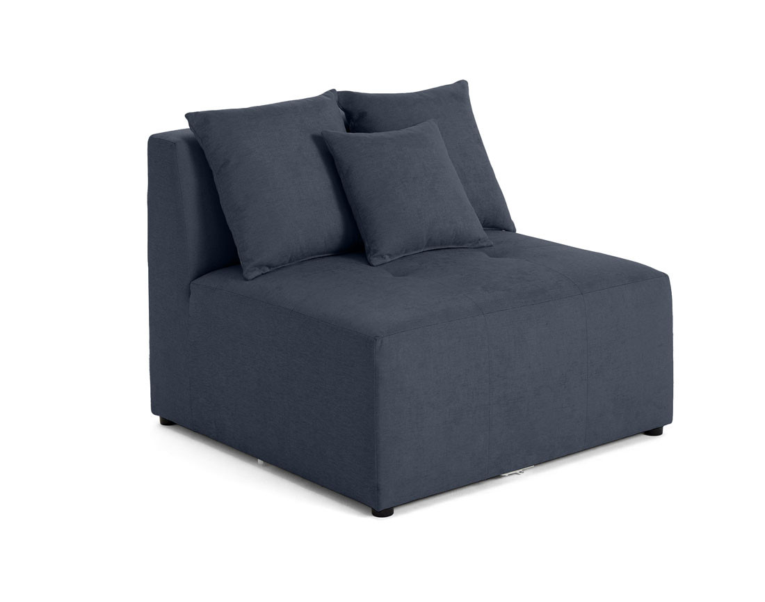Module d'assise sans accoudoirs 1 place en tissu Amalfi