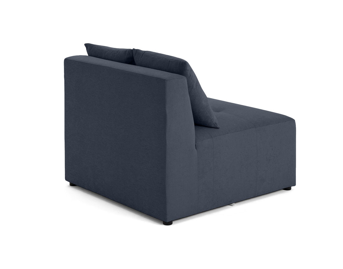 Module d'assise sans accoudoirs 1 place en tissu Amalfi
