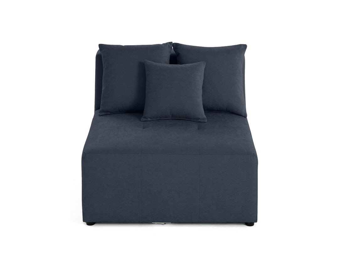 Module d'assise sans accoudoirs 1 place en tissu Amalfi