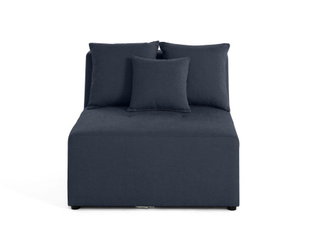 Module d'assise sans accoudoirs 1 place en tissu Amalfi