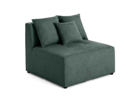 Module d'assise sans accoudoirs 1 place en tissu Amalfi