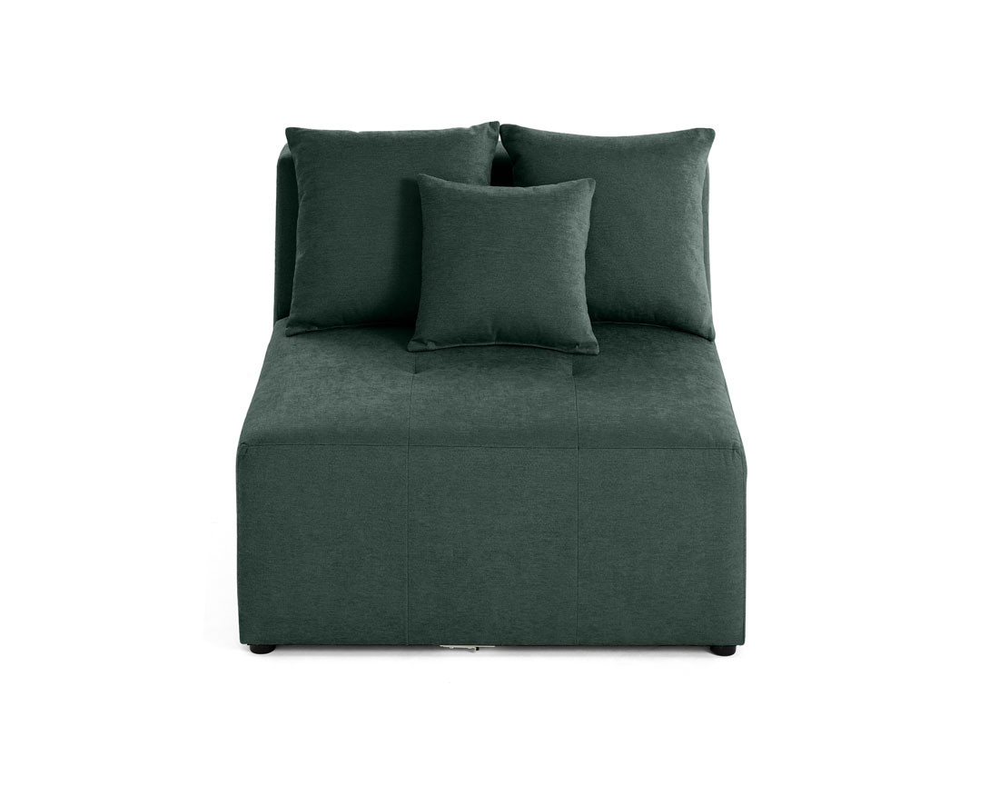 Module d'assise sans accoudoirs 1 place en tissu Amalfi