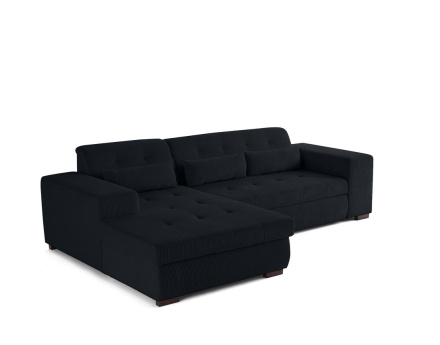 Canapé d'angle convertible Vermont 4 places avec coffre - angle gauche