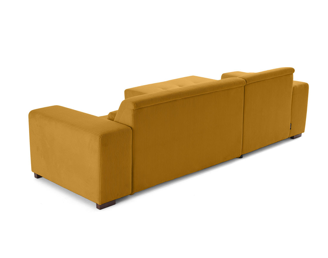 Canapé d'angle convertible Vermont 4 places avec coffre - angle gauche