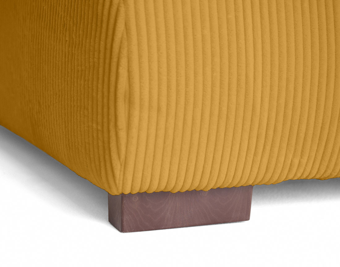 Canapé d'angle convertible Vermont 4 places avec coffre - angle gauche