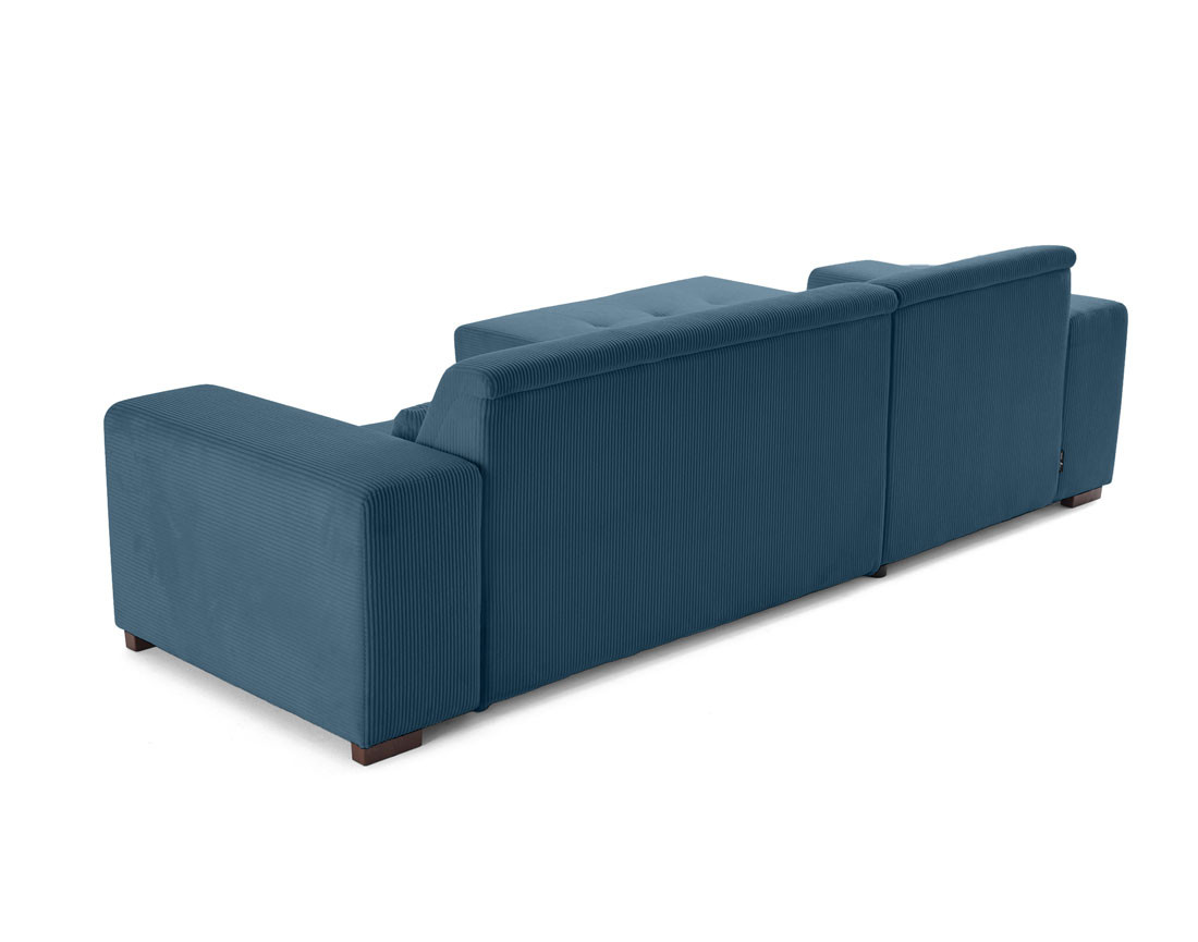 Canapé d'angle convertible Vermont 4 places avec coffre - angle gauche