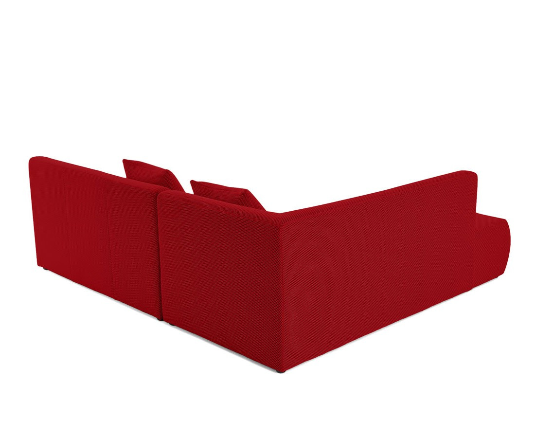 Canapé modulable d'angle gauche 5 places en tissu mailles 3D Onyx