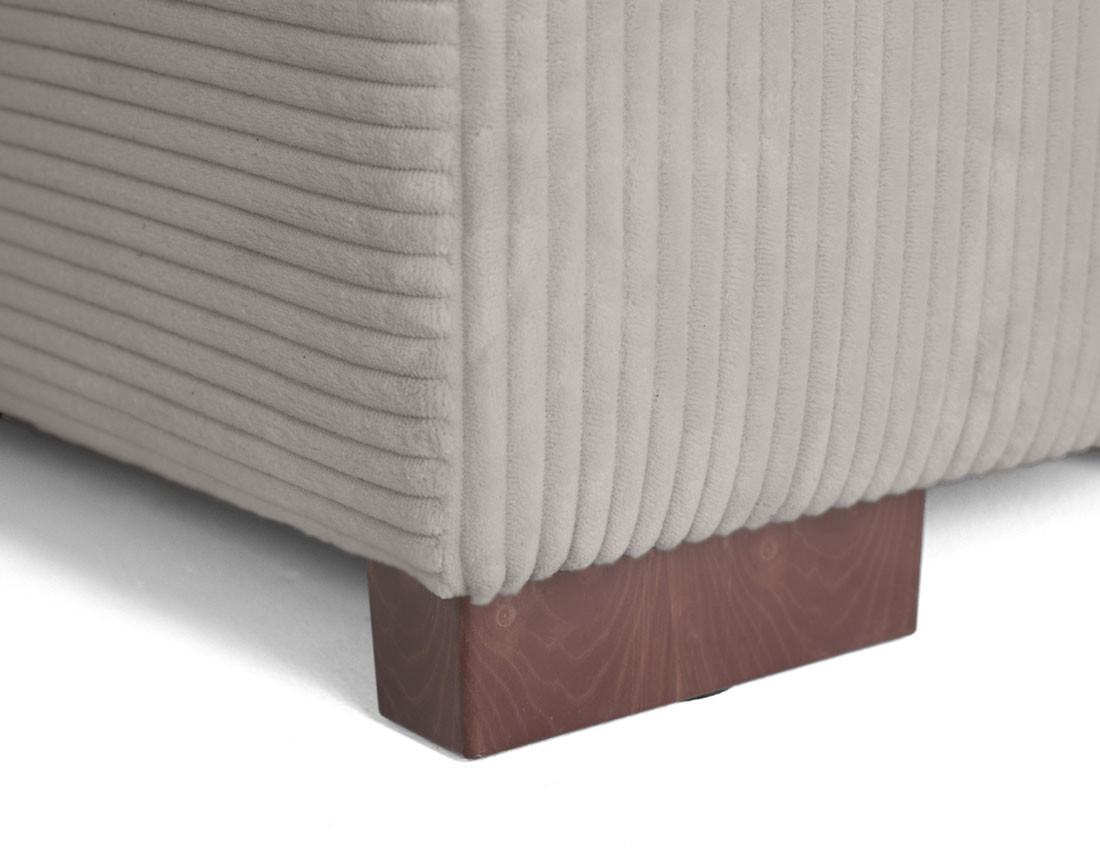 Canapé d'angle droit 5 places convertible en velours côtelé Vermont