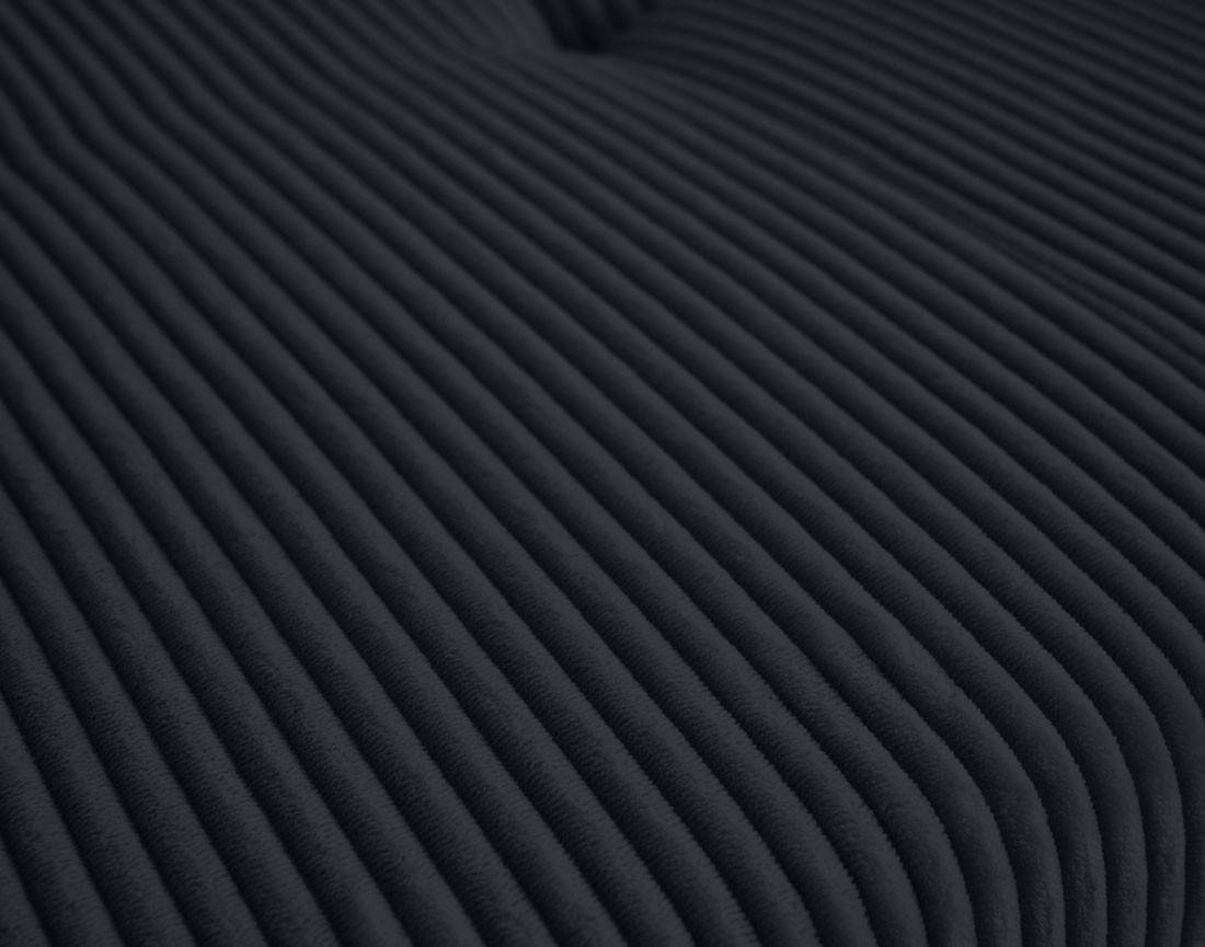 Canapé d'angle droit 5 places convertible en velours côtelé Vermont