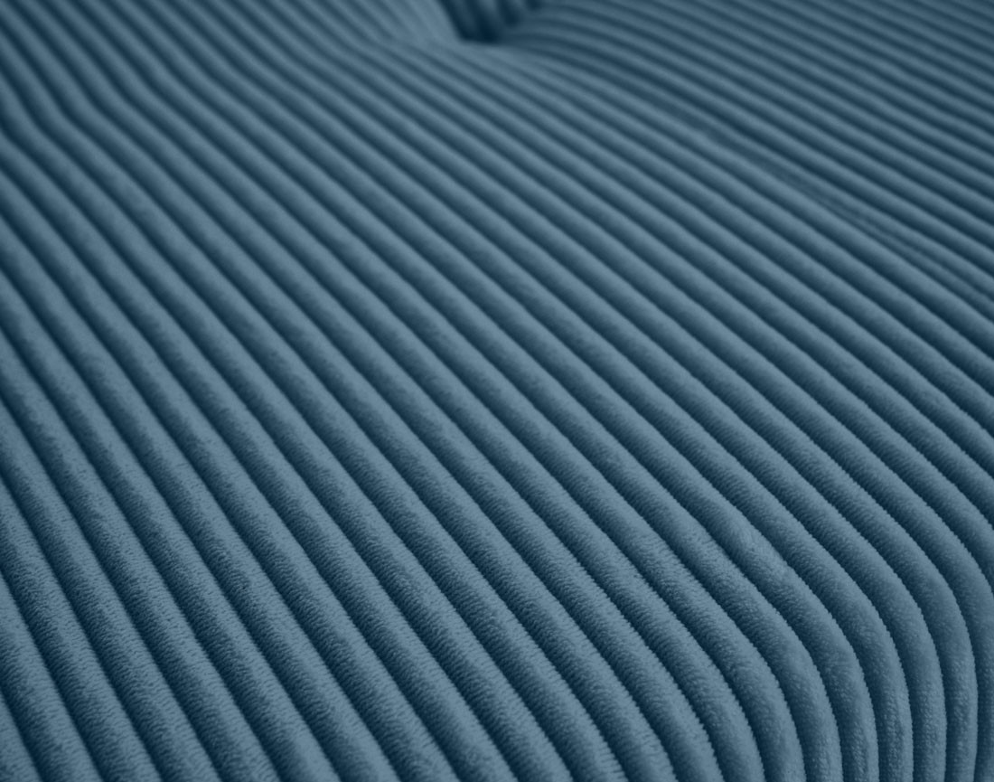 Canapé d'angle droit 5 places convertible en velours côtelé Vermont